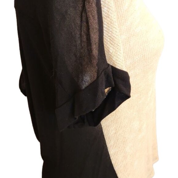 Nwt Womens Iris Design Gold & Black sheer sparkly top size Medium. - Picture 7 of 11